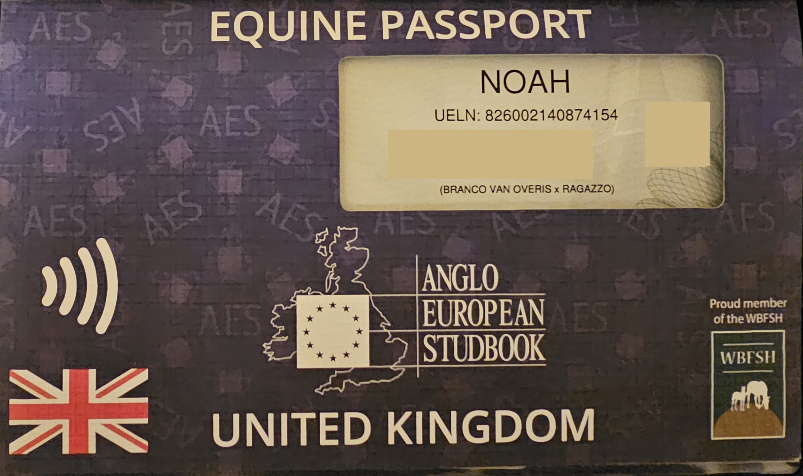 Noah's official AES passport cover